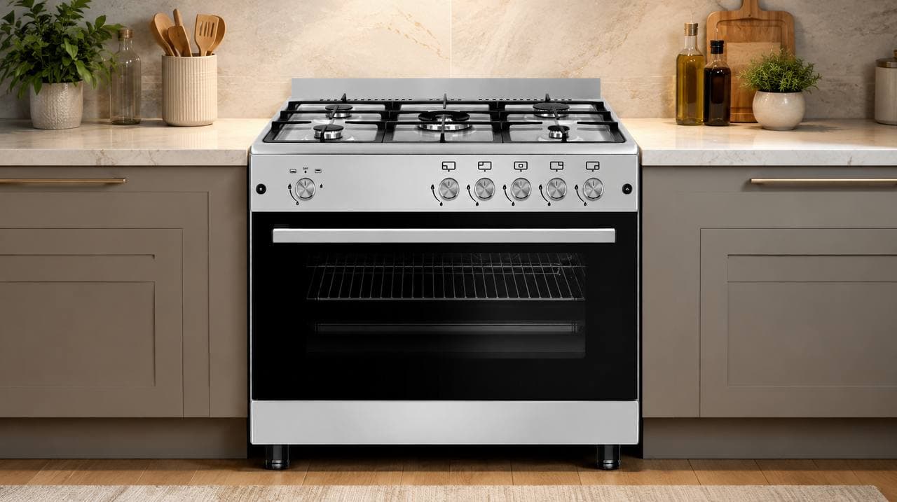 Cuisinière 5 Feux Gaz Inox 304