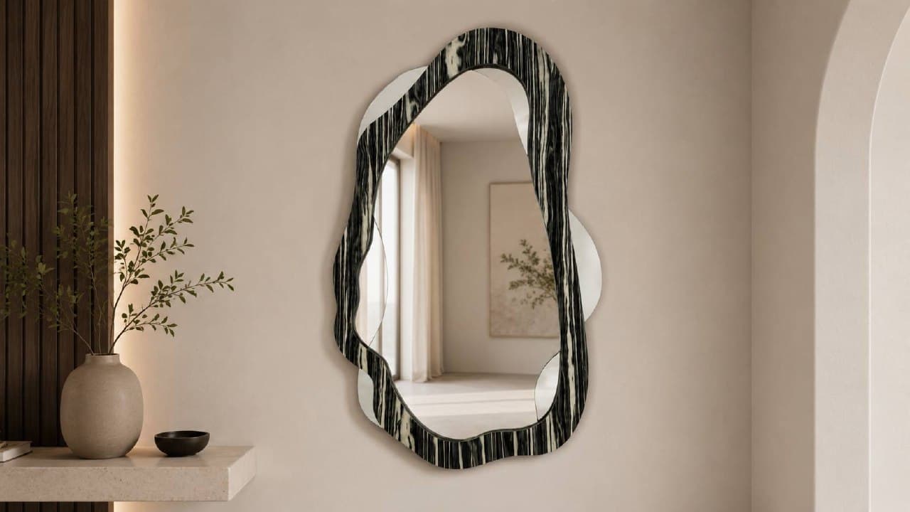 Miroir Mural Ondulé